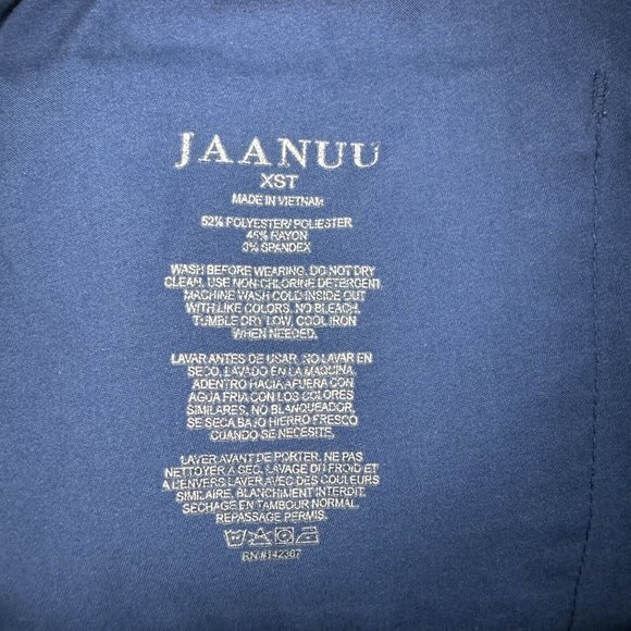 Jaanuu J95084T Classic High-Waist Scrub Pant Womens Sz XST Blue Cargo Drawstring - Picture 6 of 6